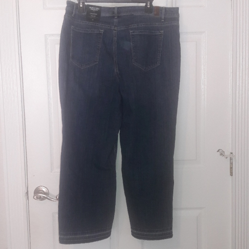⬇️40 SVVW Raw Hem Midrise Wide-Leg Crop Jeans 16 - Picture 5 of 8